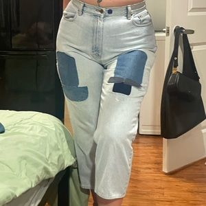 VINTAGE PATCHED LL BEAN JEANS